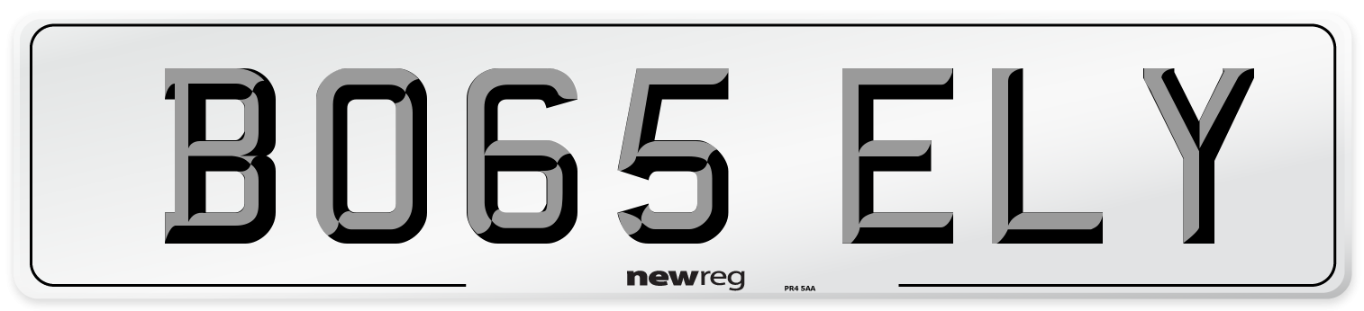 BO65 ELY Number Plate from New Reg